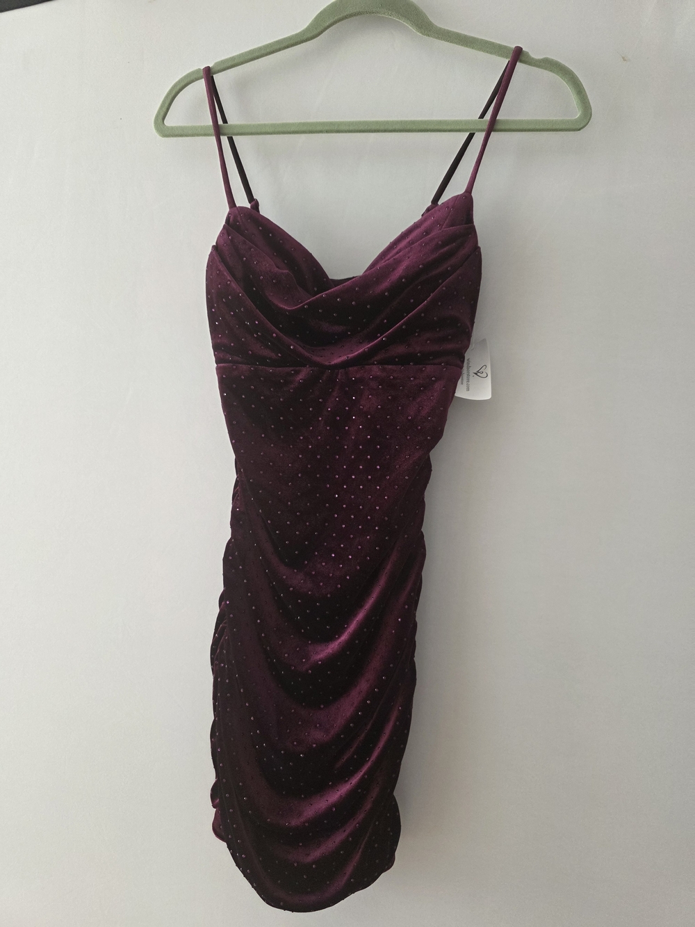 Windsor Plum Velvet Mini Dress with Sparkle